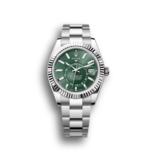 Sky-Dweller: Oystersteel and white gold, mint green dial, Oyster bracelet, m336934-0001
