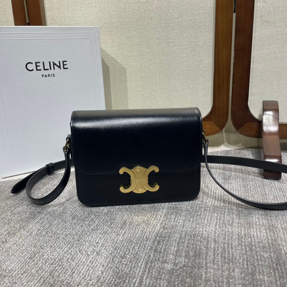 Celine CLASSIQUE TRIOMPHE BAG IN SHINY CALFSKIN
