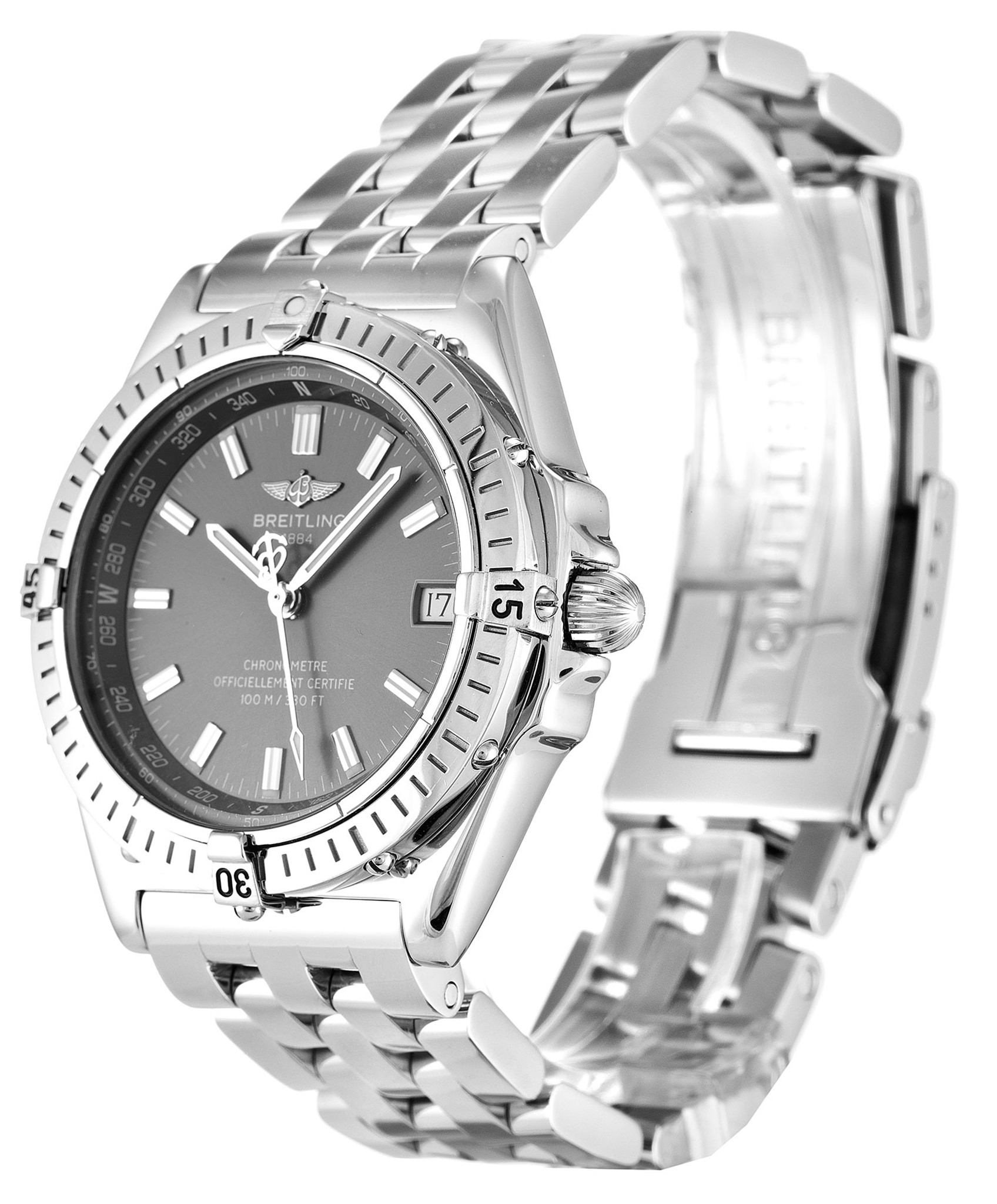 Wings Automatic Black Dial Stick Markers A10350