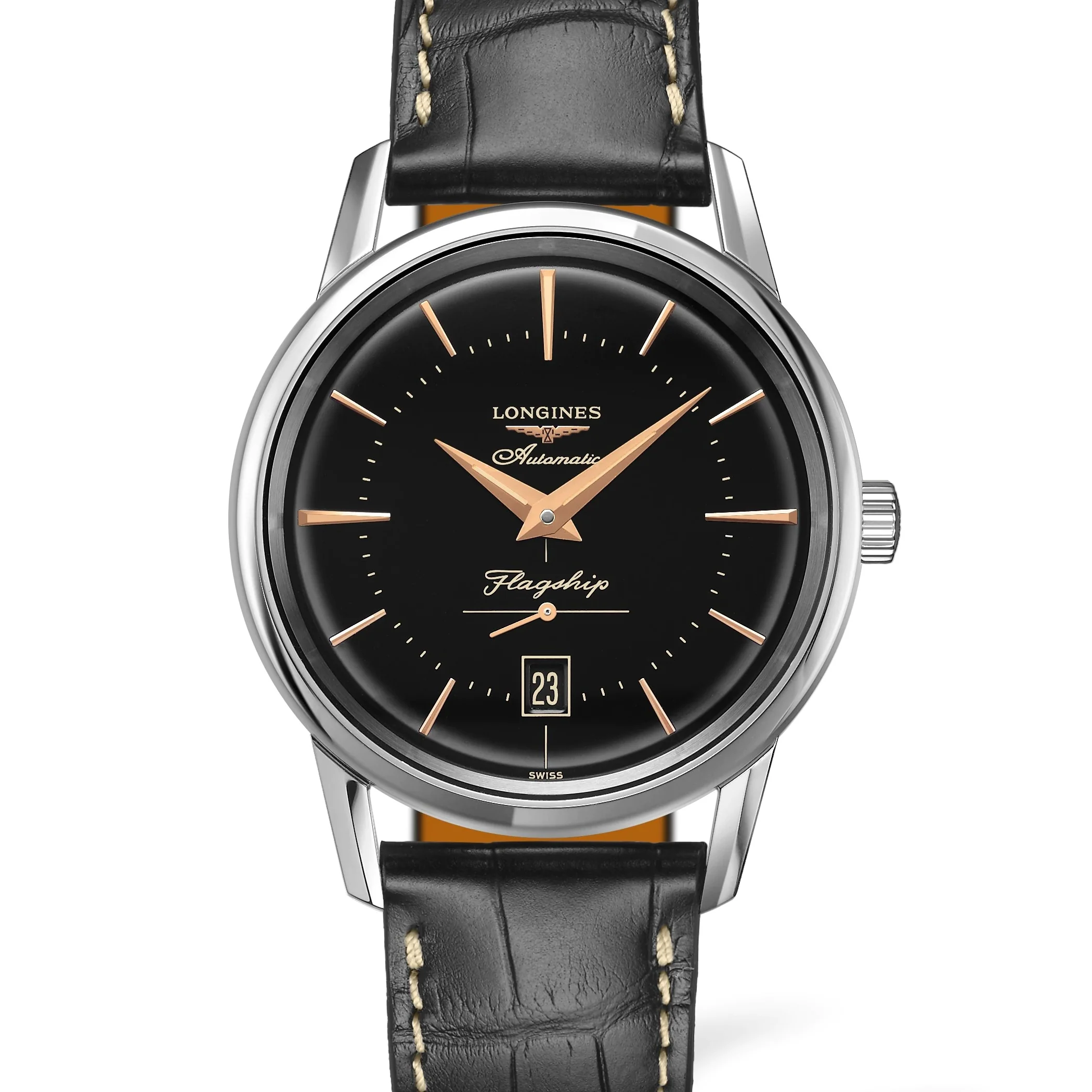 Flagship Heritage 38MM Automatic Black Dial Watch L47954580