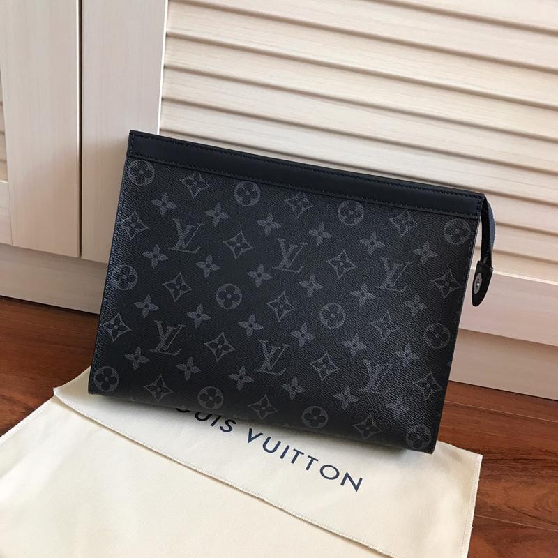 Louis Vuitton M61692 Men Pochette Voyage Pouch 26 Monogram Eclipse