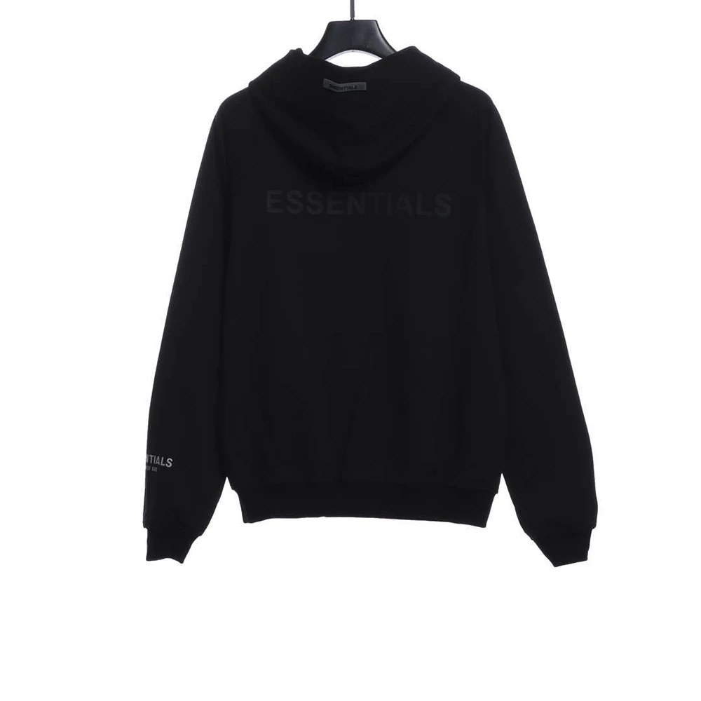 Back Silicone Letter Zip Hoodie(Black / White /Green / Brown/ Grey / Yellow)