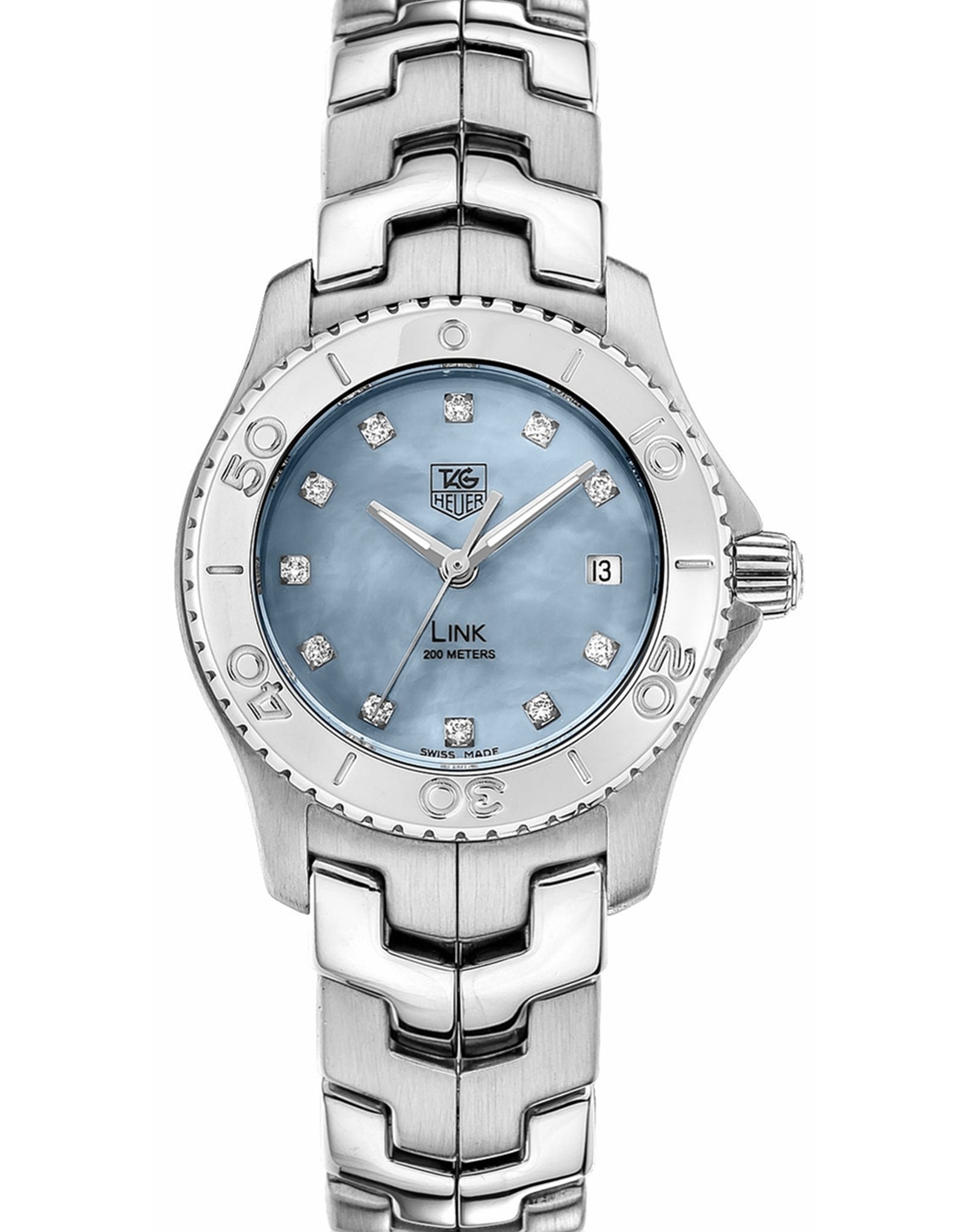 Link Mother Pearl Blue Dial Diamond WoMen's Watch WJ1317.BA0573 27MM