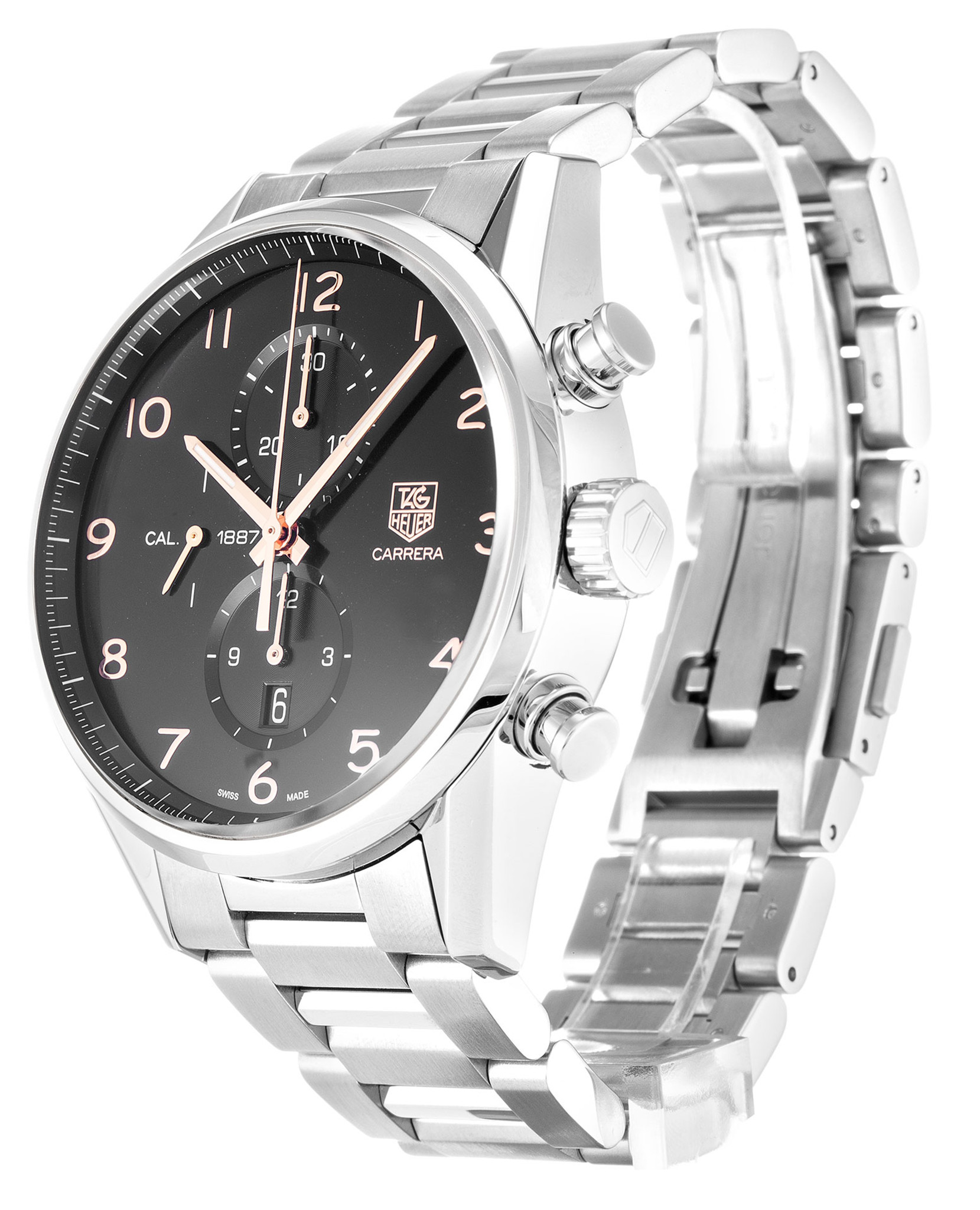 Carrera CAR2014.BA0796 Black Dial Number Markers 43MM