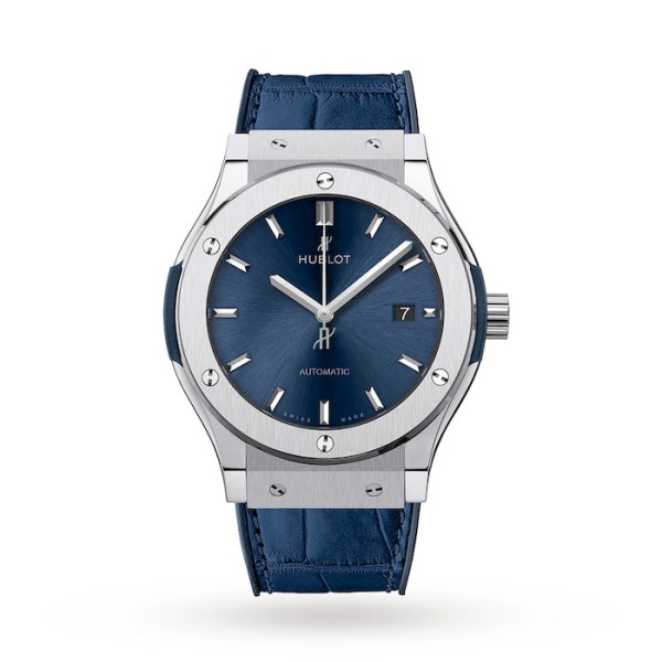 Classic Fusion Men Automatic Blue Leather Watch 542.NX.7170.LR