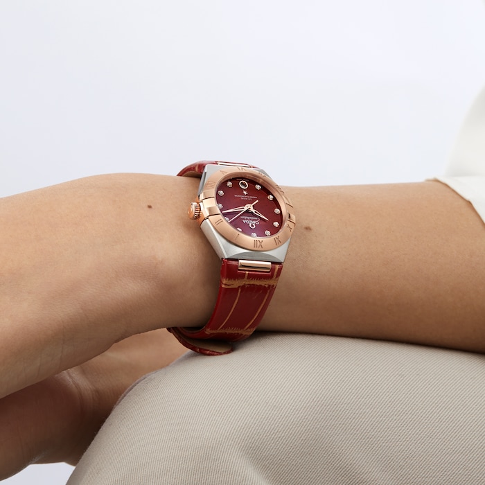 Constellation Co-Axial Master Chronometer 29mm Ladies Watch Red