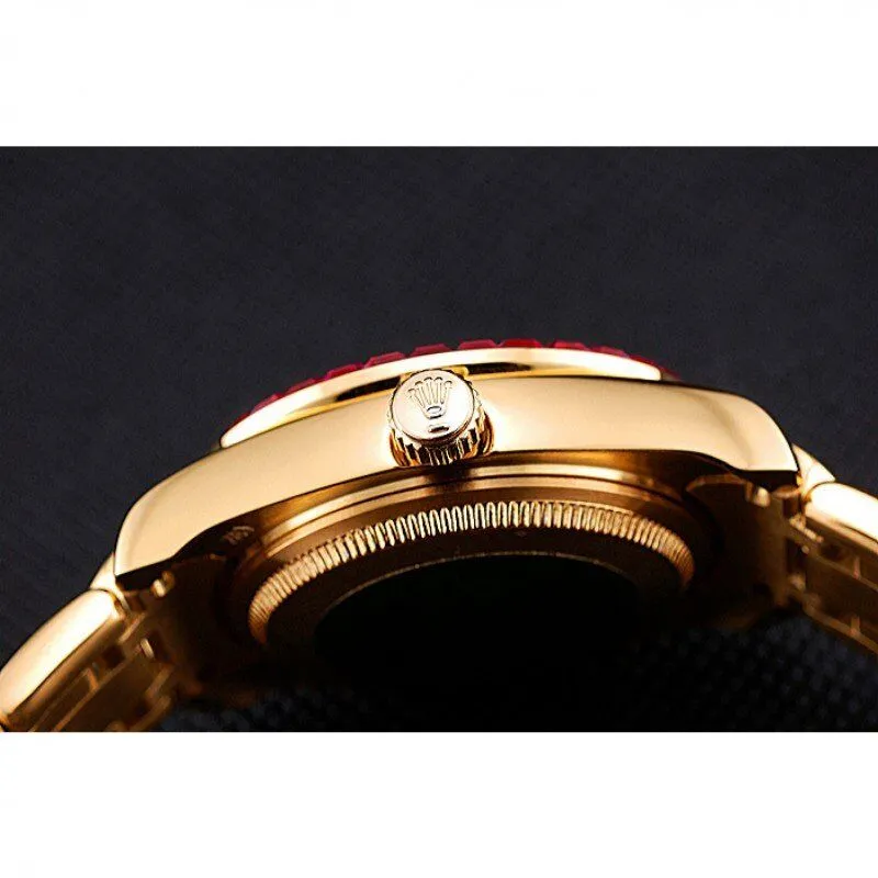 Datejust Diamond Dial Pink Jewels Bezel Gold Case And Bracelet 622835