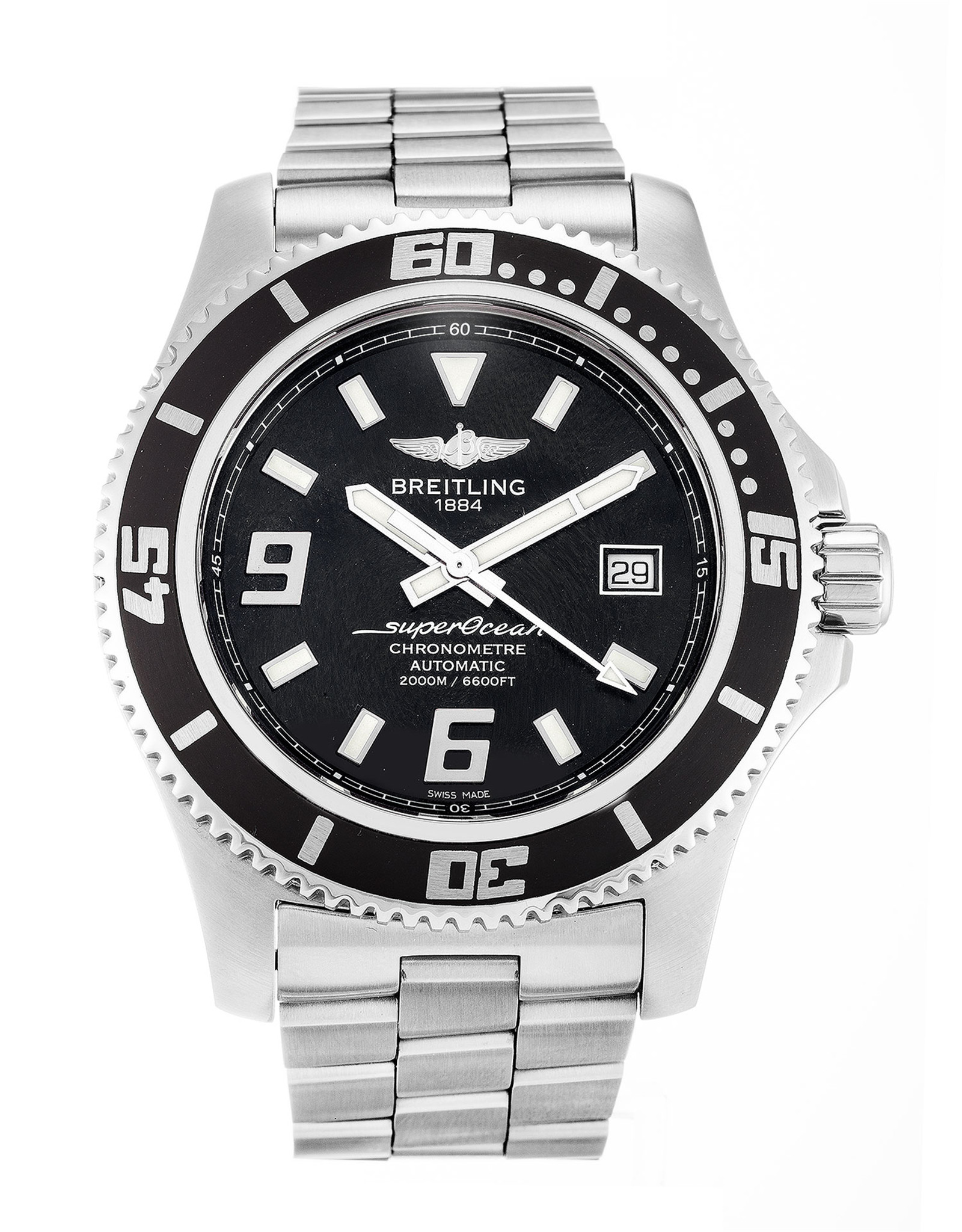 SuperOcean Black Dial Stick Markers A17391
