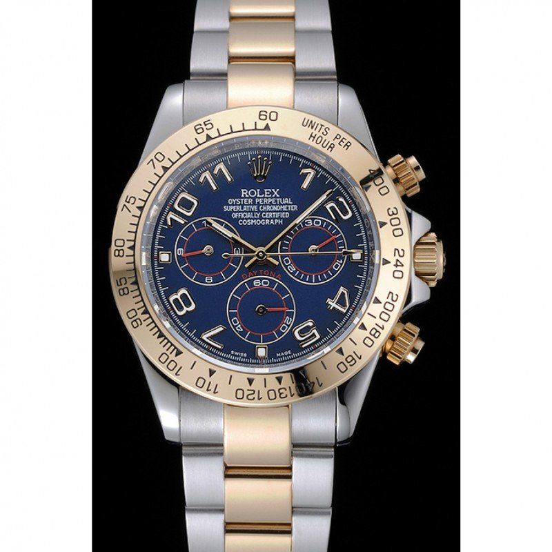 Cosmograph Daytona Blue Dial Two Tone Stainless Steel Bracelet 1454246