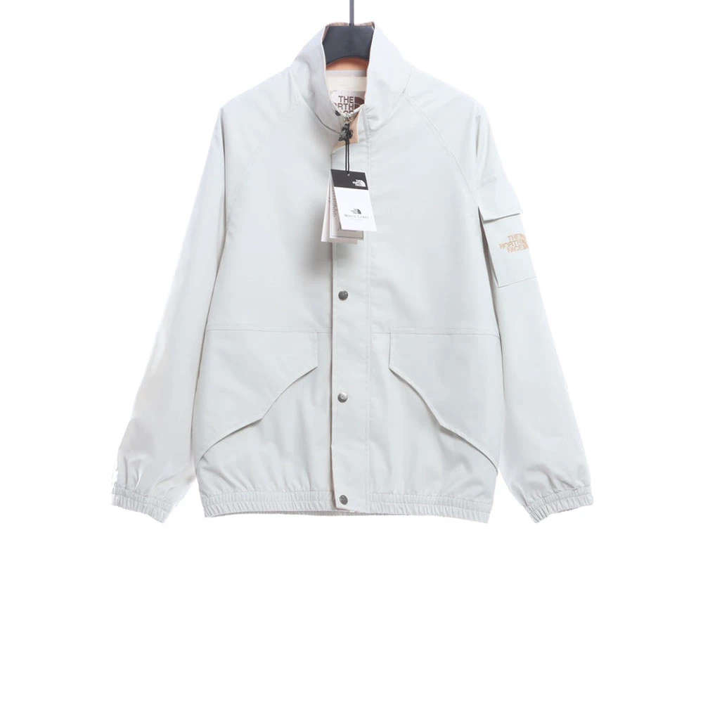 Arm pocket stand collar work jacket