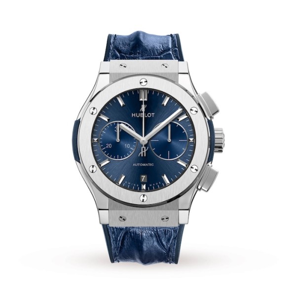 Classic Fusion Men Automatic Blue Alligator Watch 521.NX.7170.LR