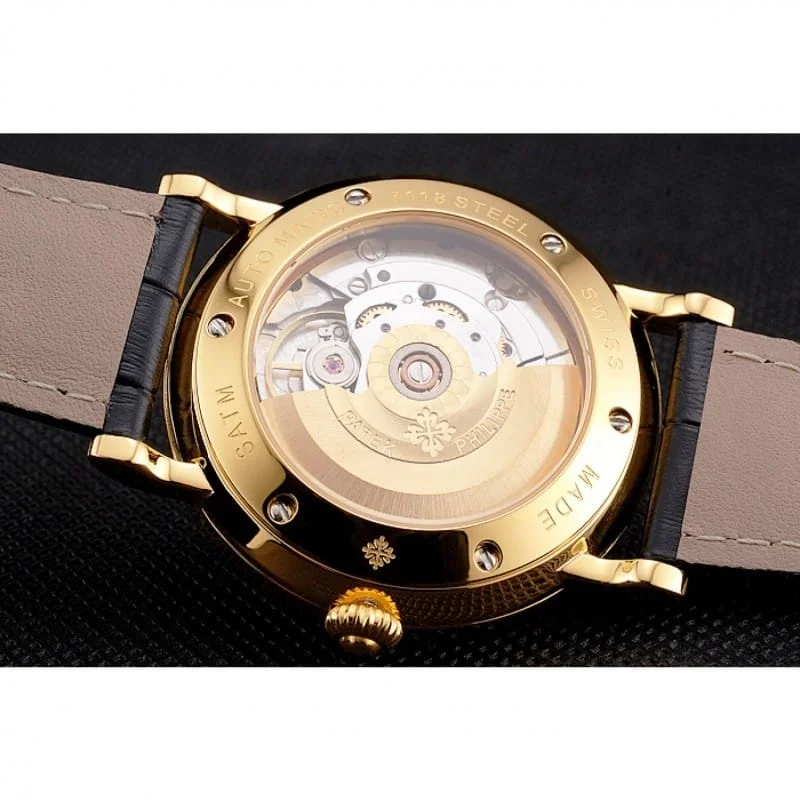 Calatrava Dial White 38 mm, Yellow Gold Plated