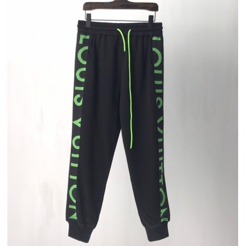 Louis Vuitton Logo Trim Pants Black