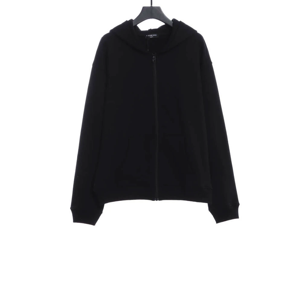 EMBROIDERED BACK LOGO ZIP HOODIE