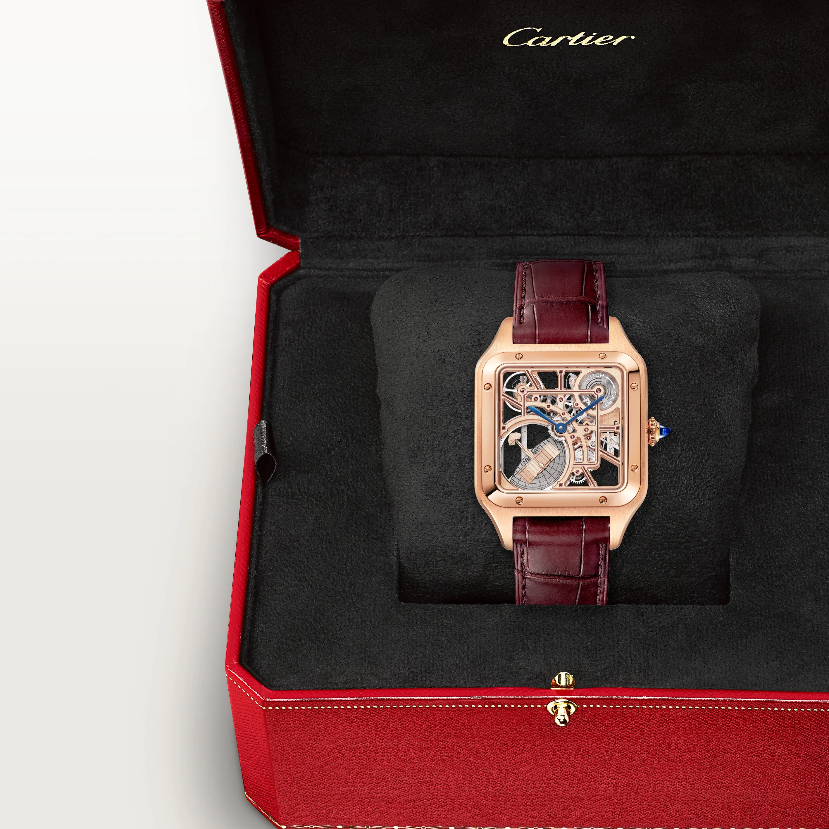 Santos-Dumont Skeleton Watch CRWHSA0030(Box NOT Included)