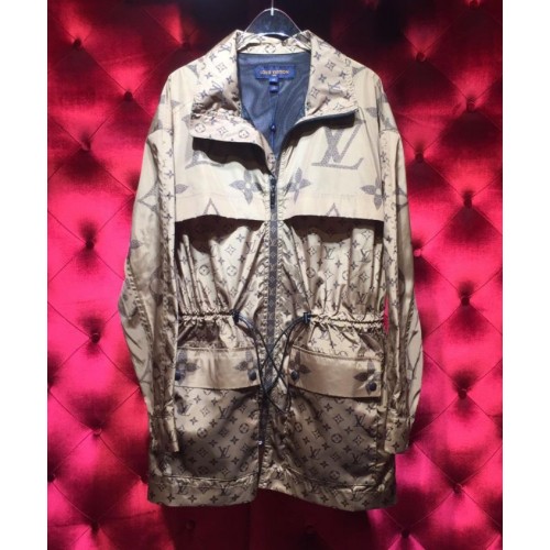 Louis Vuitton Womens Monogram Coat Apricot