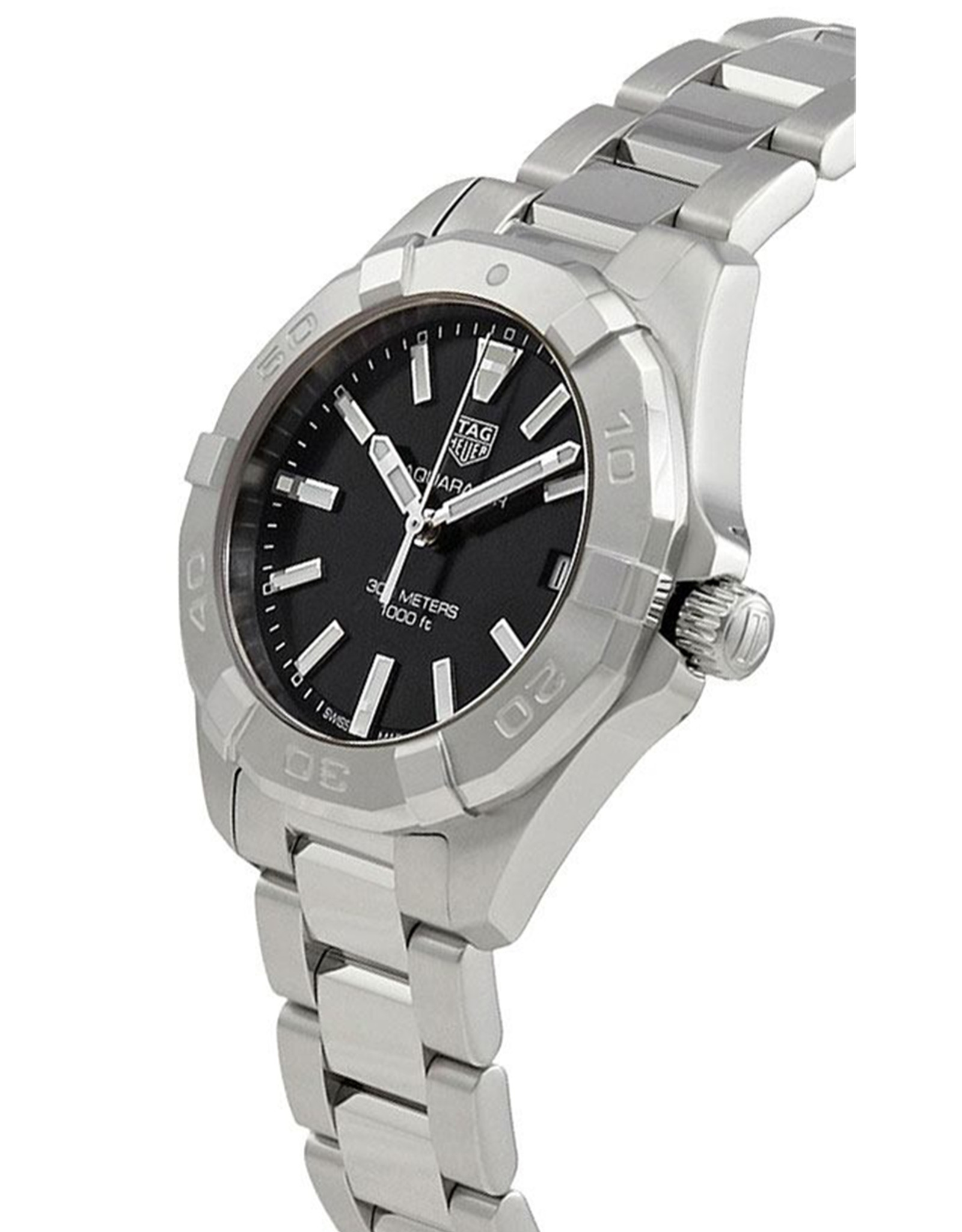 Aquaracer Opalin Black Dial Steel WoMen's Watch WBD1310.BA0740 32 MM