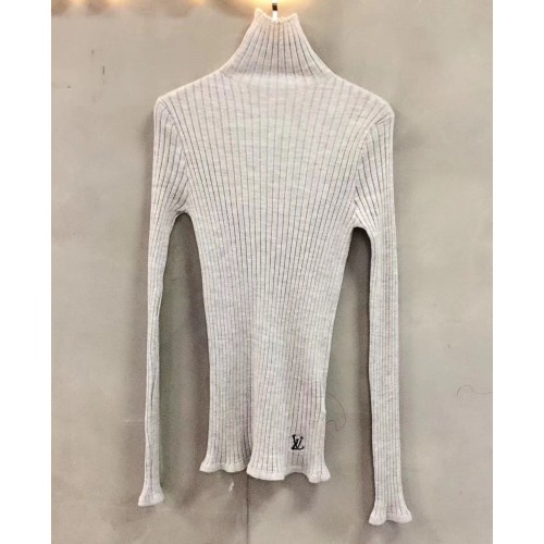 LOUIS VUITTON THIN RIBS TURTLE NECK GRAY