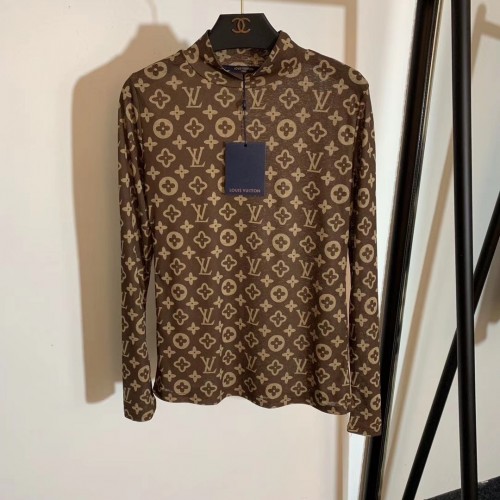louis vuitton turtle neck sweater coffee