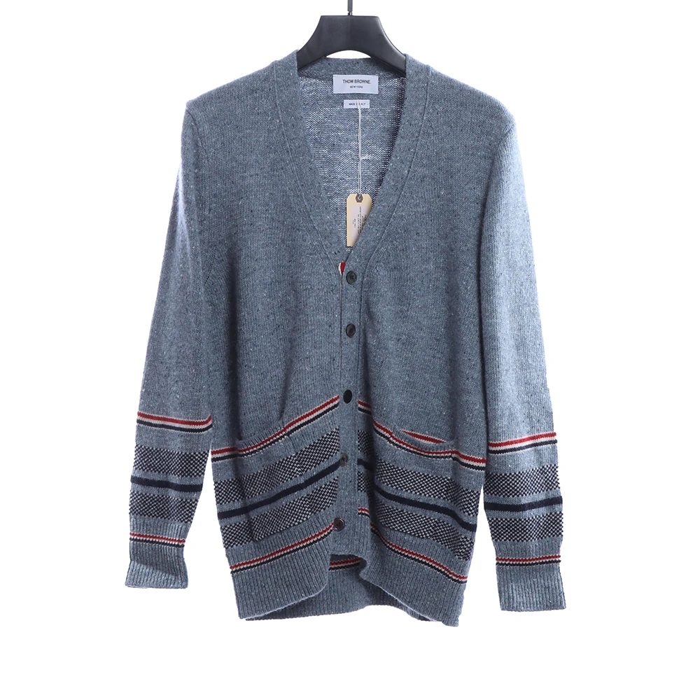 Bird’s eye jacquard cardigan