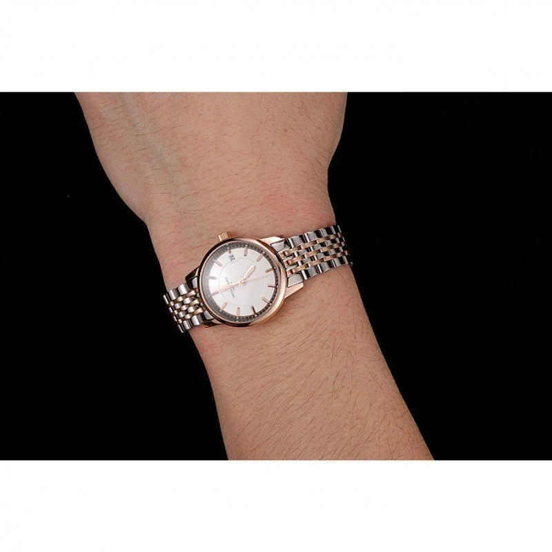 Calatrava Dial White 28 mm, Rose Gold