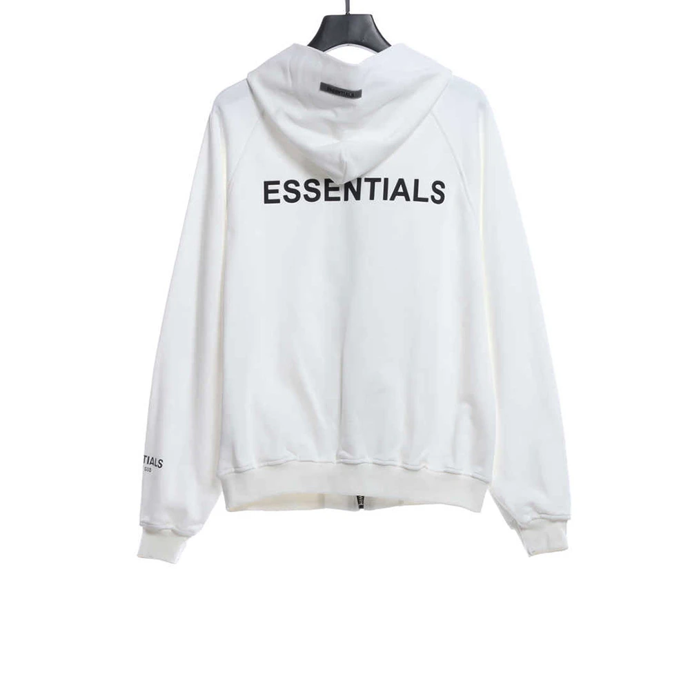 Back Silicone Letter Zip Hoodie(Black / White /Green / Brown/ Grey / Yellow)