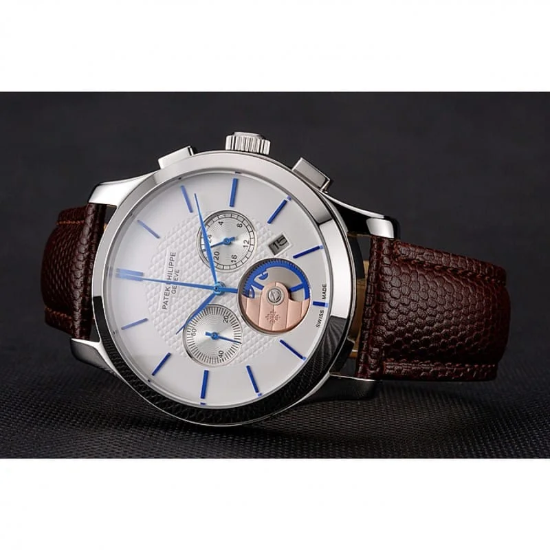 Chronograph Dial White 43 mm, Stainless Steel