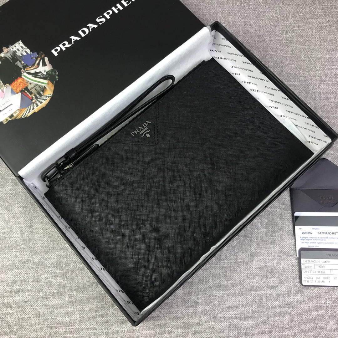 Prada 2NG05V-1 Men Clutches Bag Black
