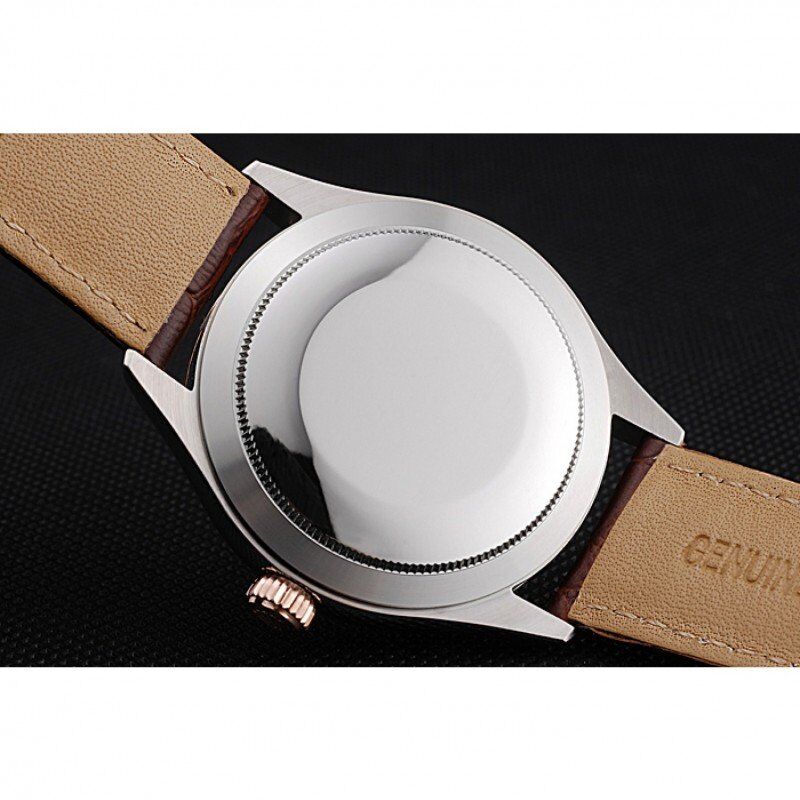 Cellini Gold Dial And Bezel Stainless Steel Case Brown Leather Strap 622840