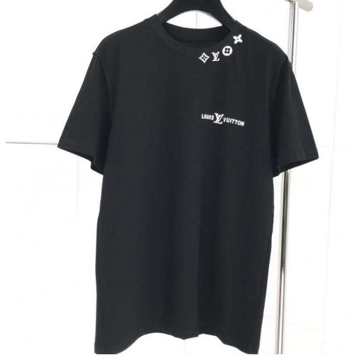 Louis Vuitton Monogram Logo Print T-Shirt Black