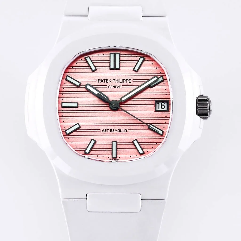 Nautilus 5711/1A-018  40 mm, Rubber Strap Pink Dial