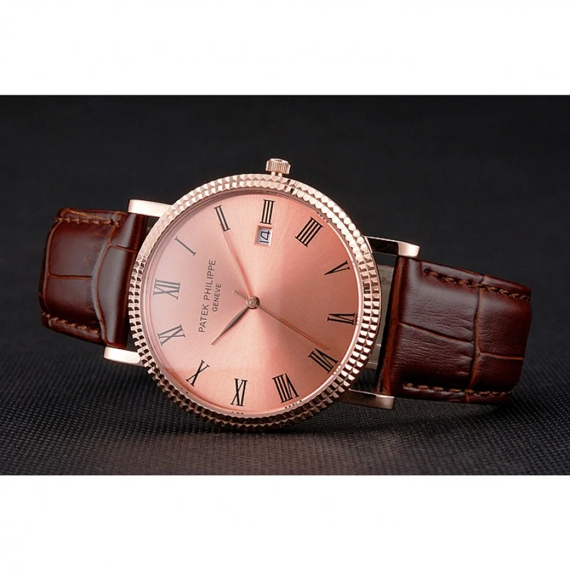Calatrava Roman Dial Rose Gold 40 mm, Rose Gold Plated