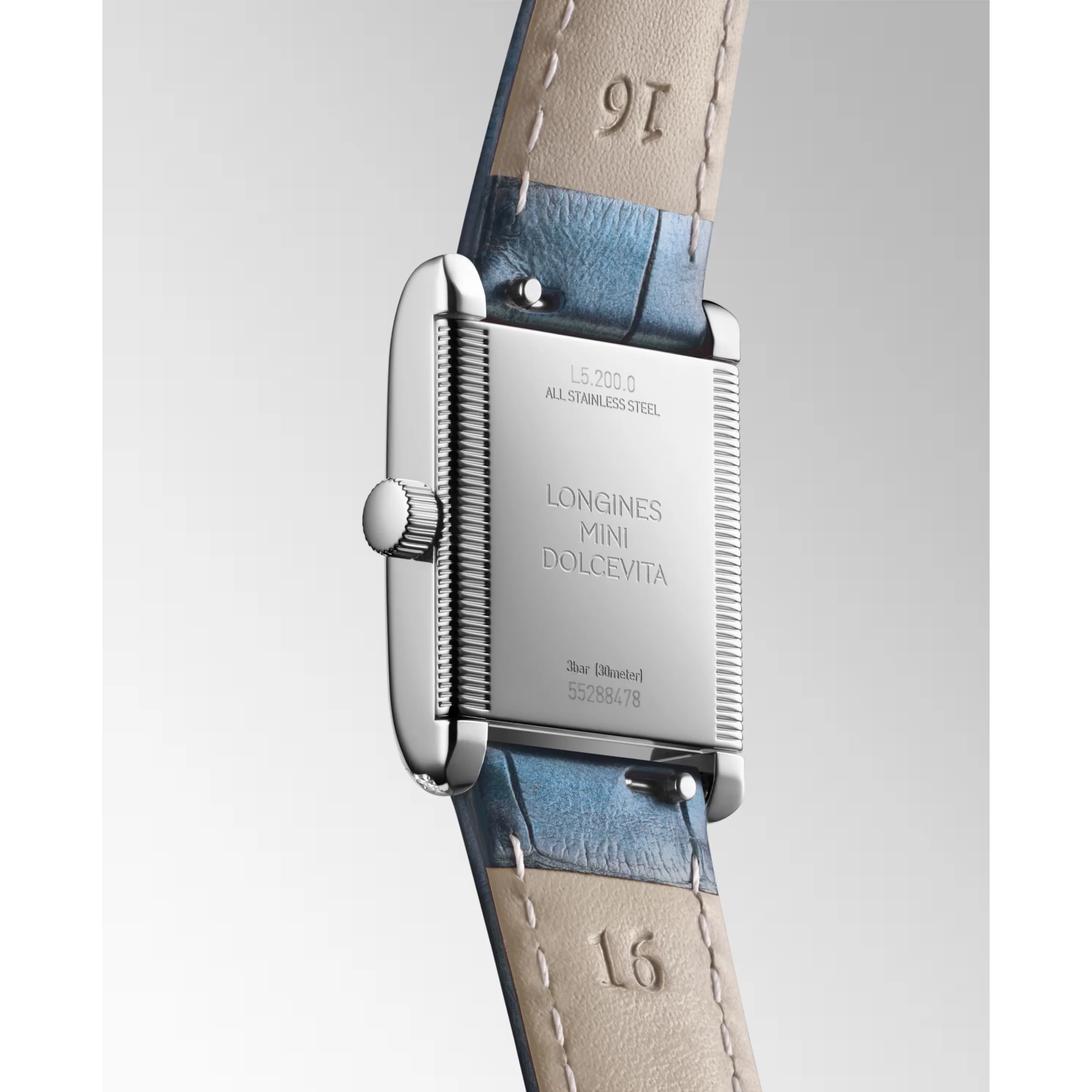 Mini DolceVita Quartz Blue Diamond Watch 21.5x29MM L5.200.0.95.2