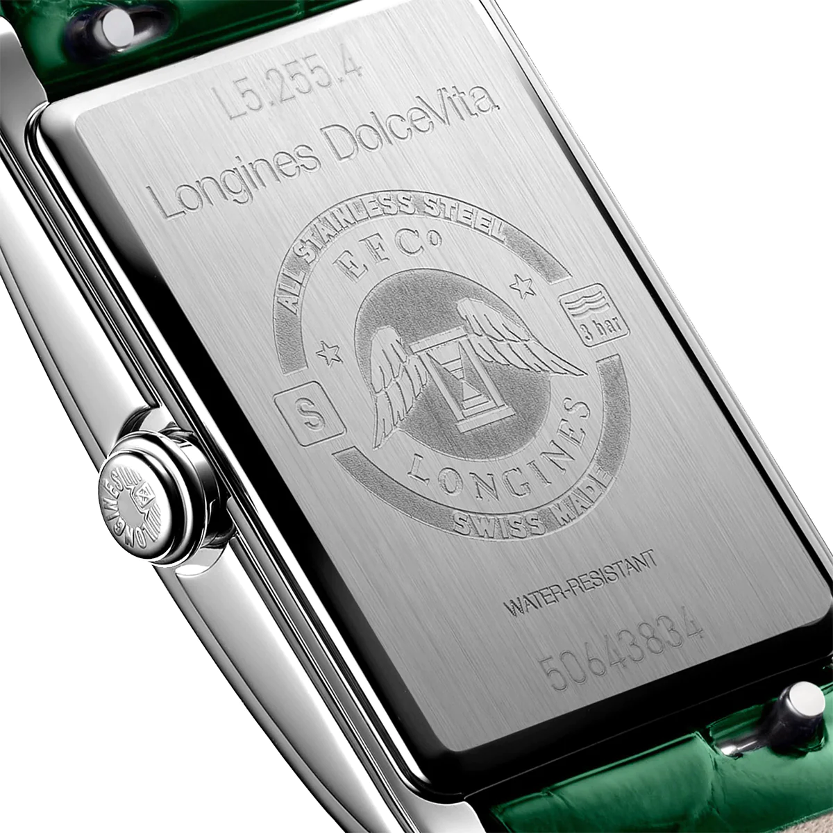 DolceVita 23.30x37MM Quartz Green Leather Strap Watch L5255471A