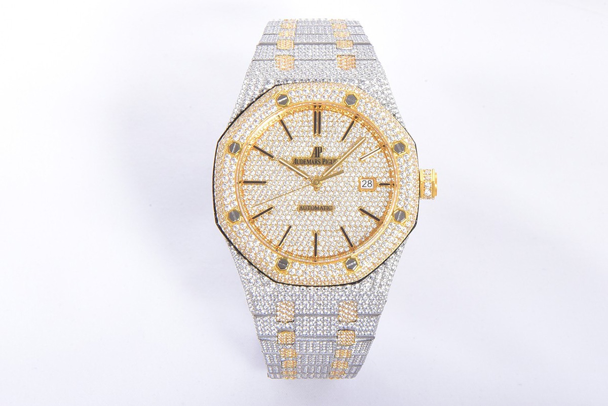 Royal Oak Selfwinding 41 mm, Yellow Gold/Silver/Gem Set Ref. 15400SR.OO.1220SR.01