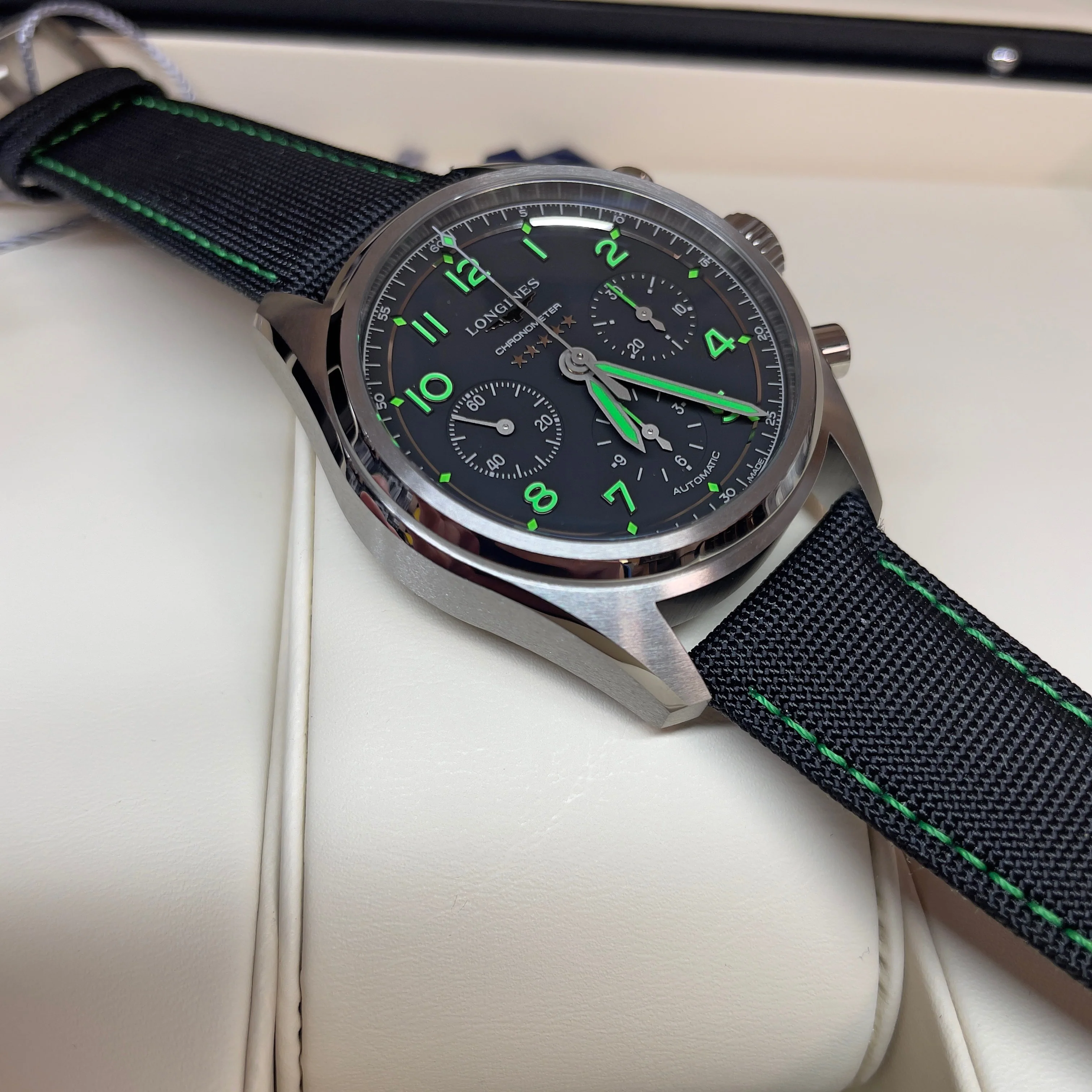 Spirit 42MM Pioneer Edition Titanium Watch Black Green L38291532