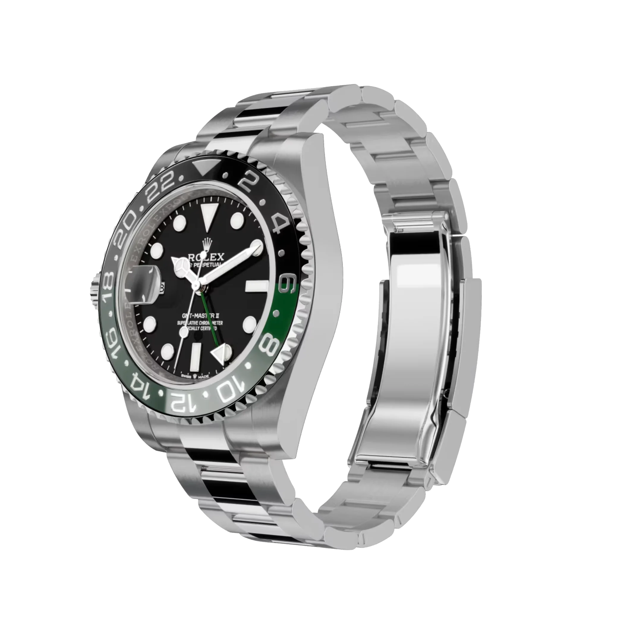 GMT-Master II: Oystersteel, black dial, Oyster bracelet, m126720vtnr-0001