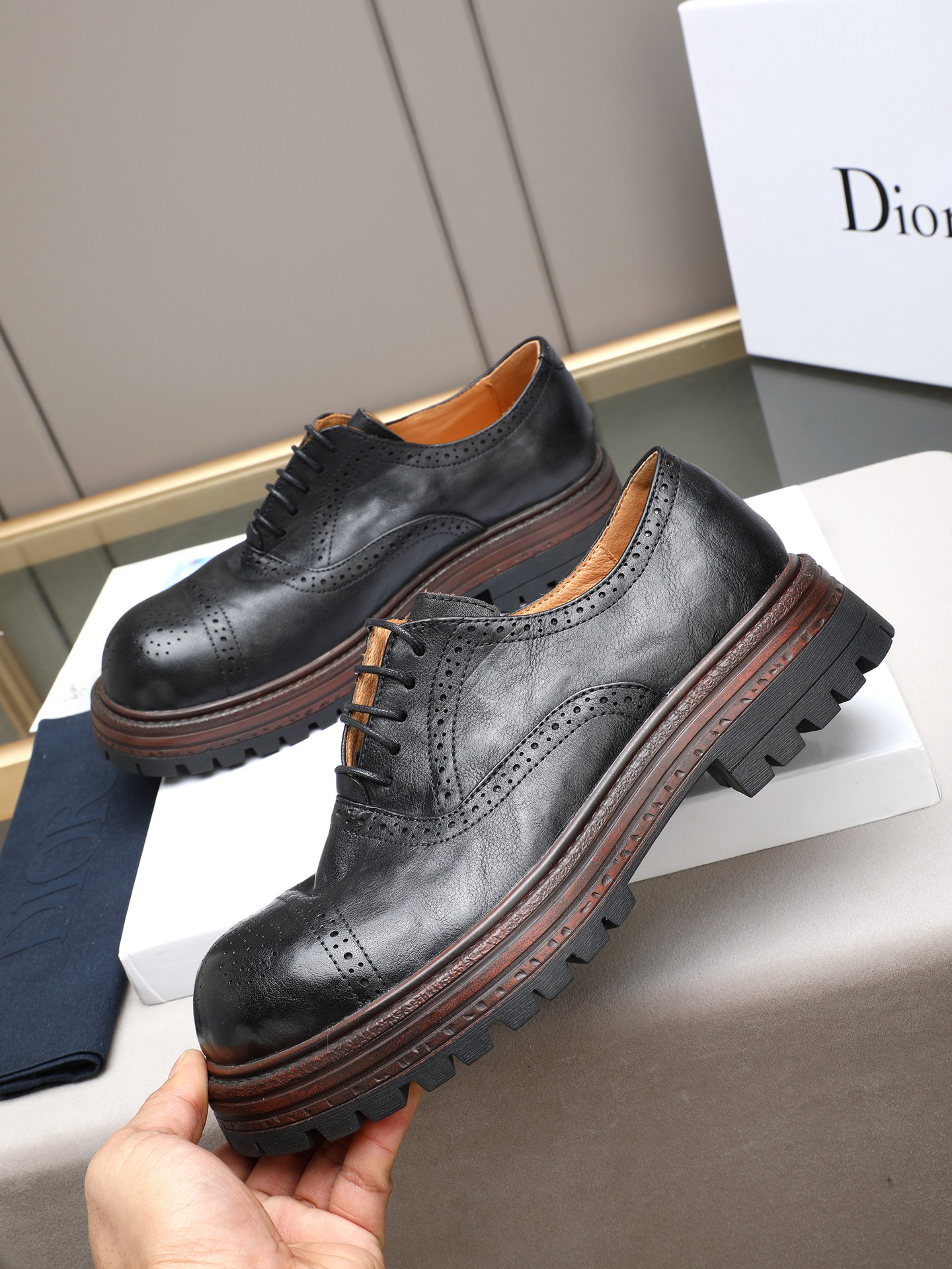 Dior men's leather shoes-1