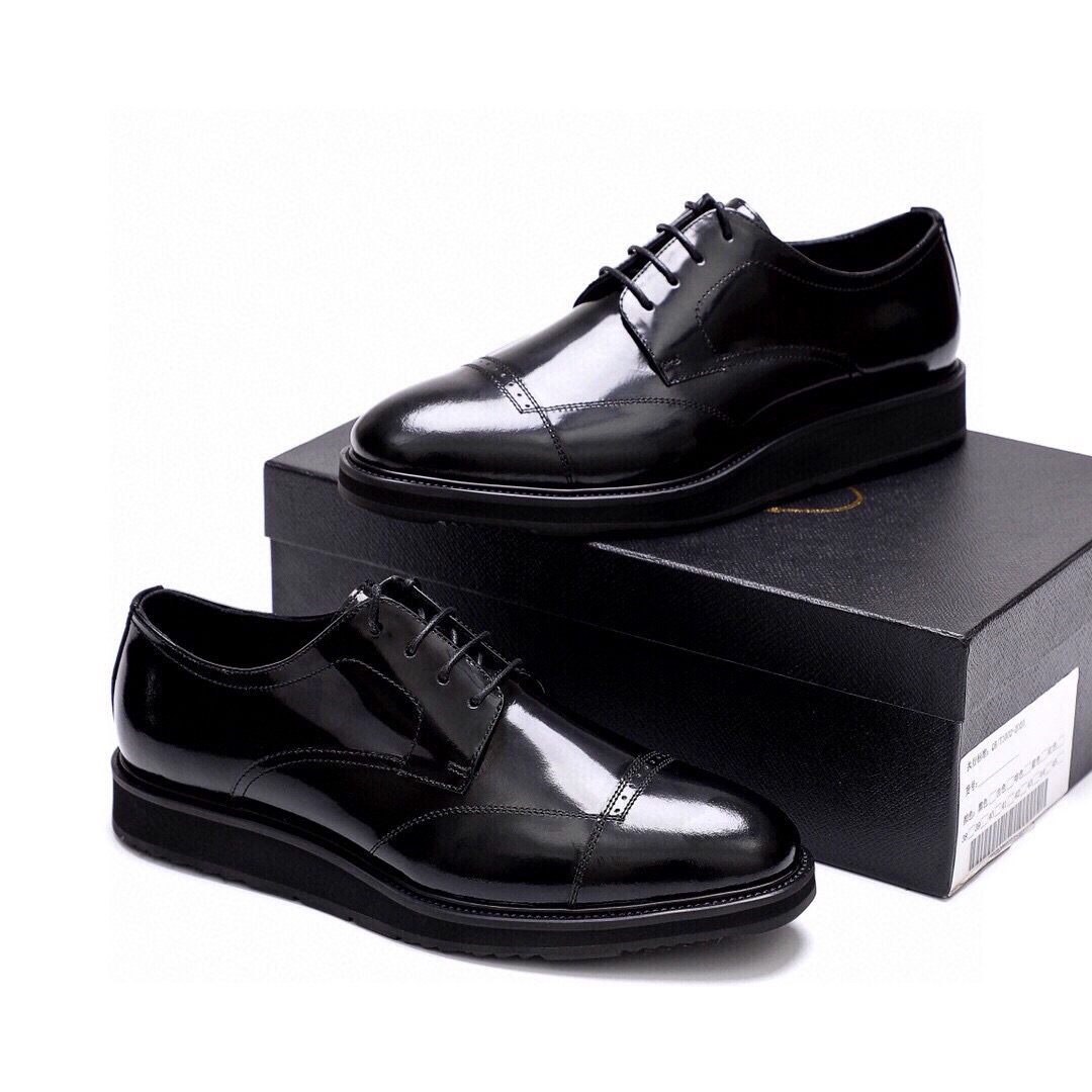 Prada men's leather shoes-26