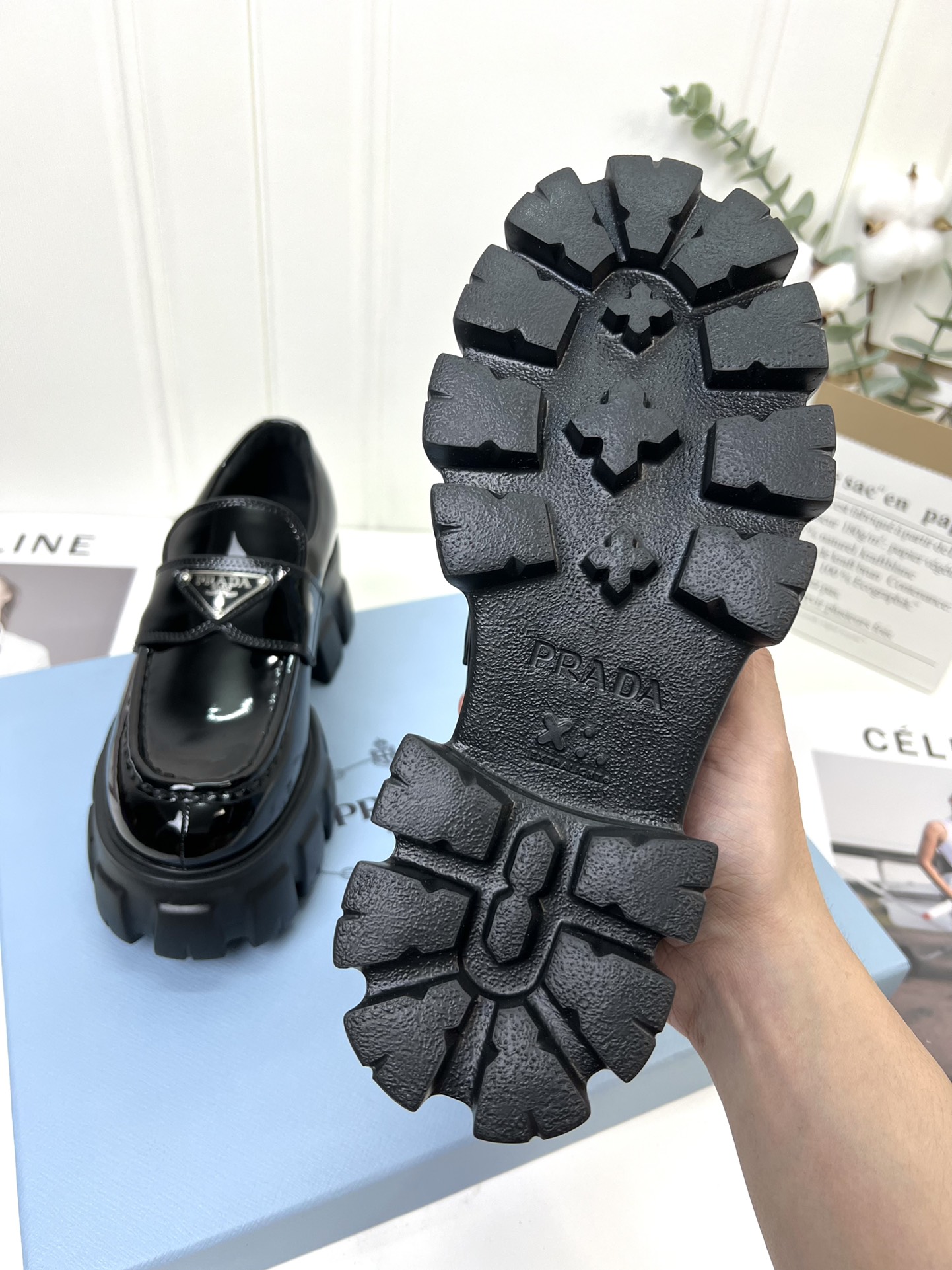 Prada women's leather shoes-29