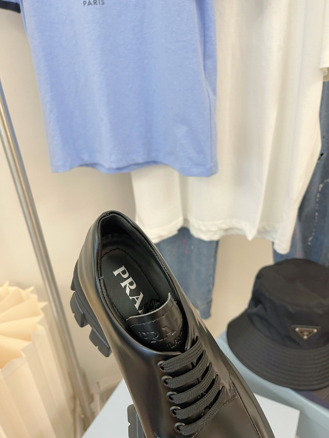 Prada women's leather shoes-21