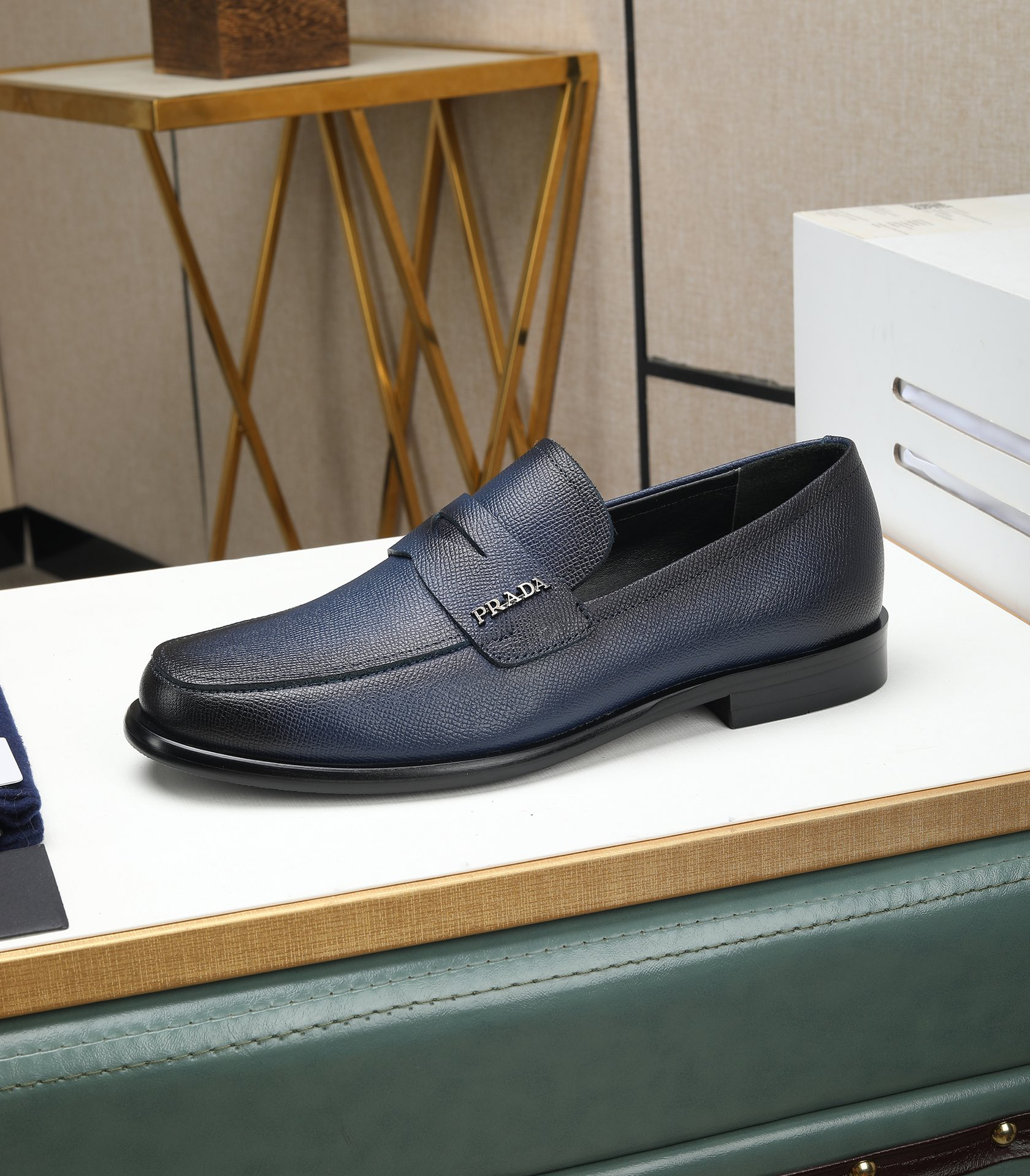 Prada men's leather shoes-63