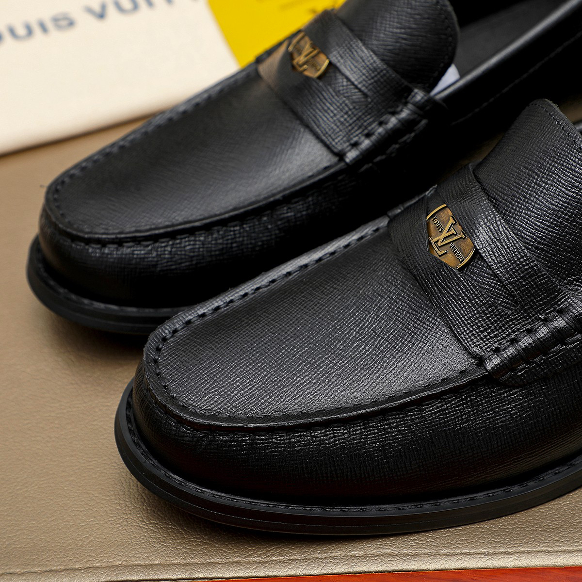 LV men's leather shoes-56