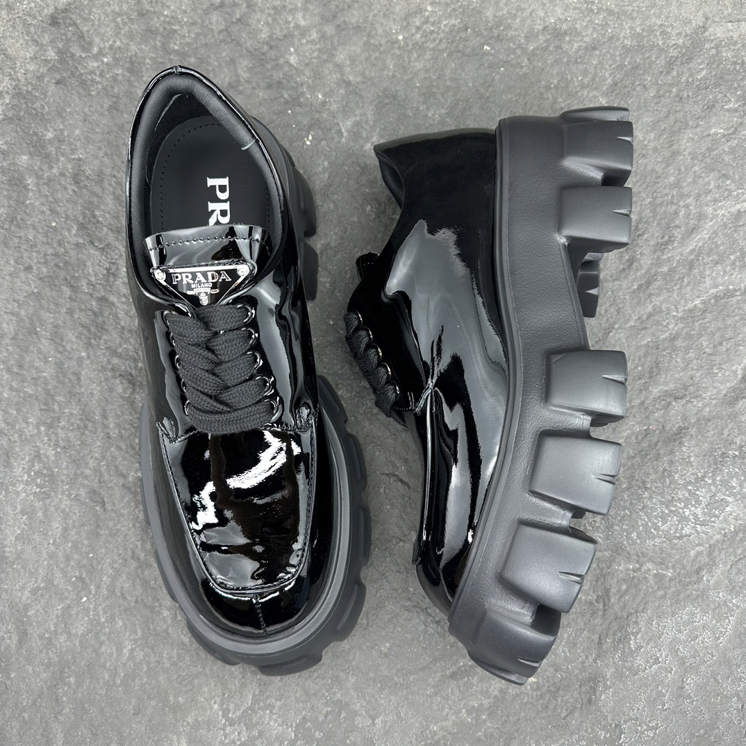 Prada men's leather shoes-68