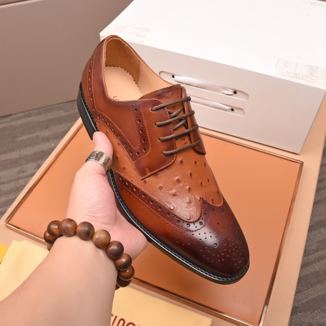 LV men's leather shoes-76
