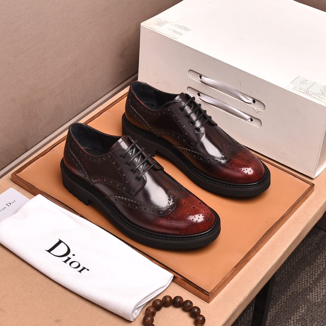 Dior men's leather shoes-9