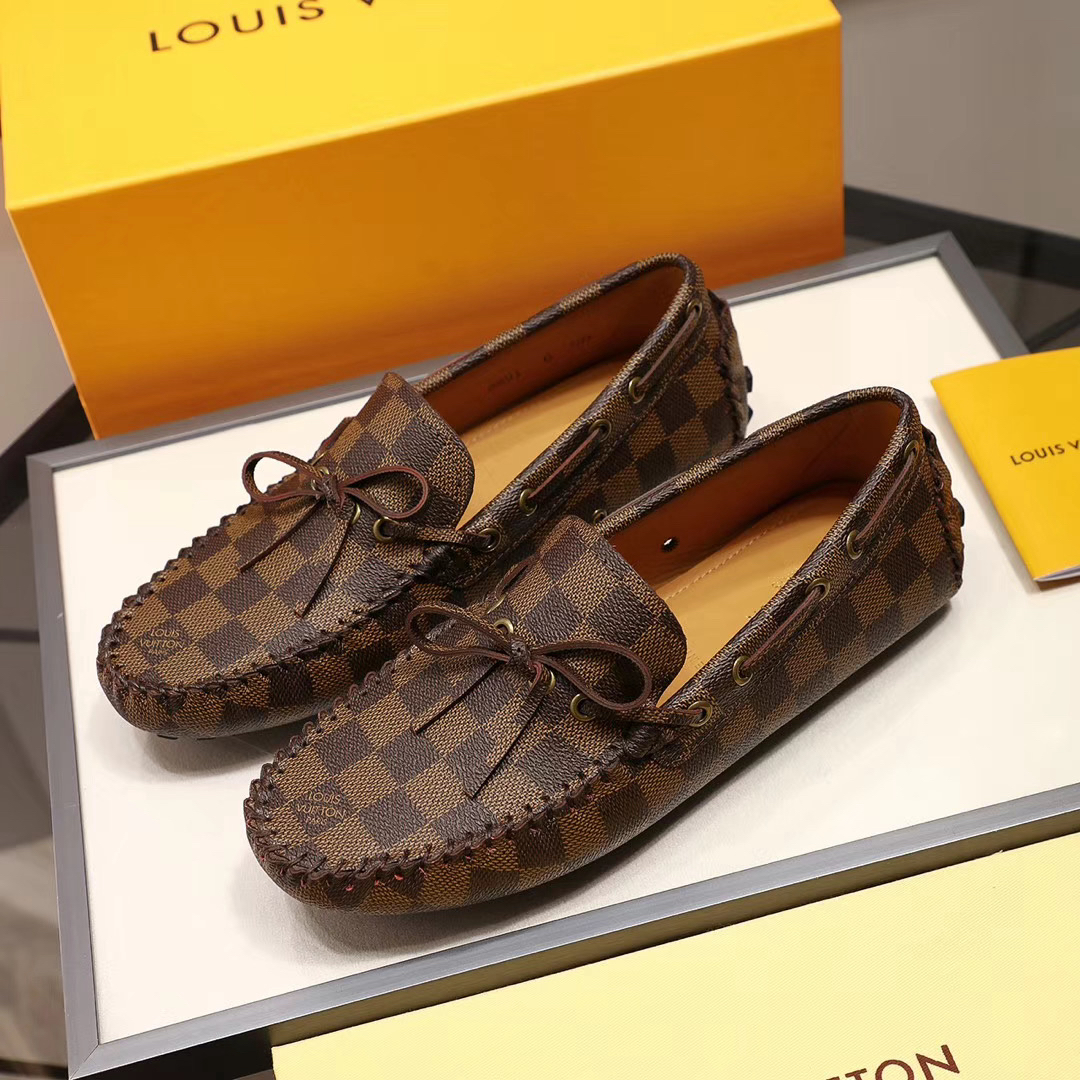 LV women's leather shoes-30