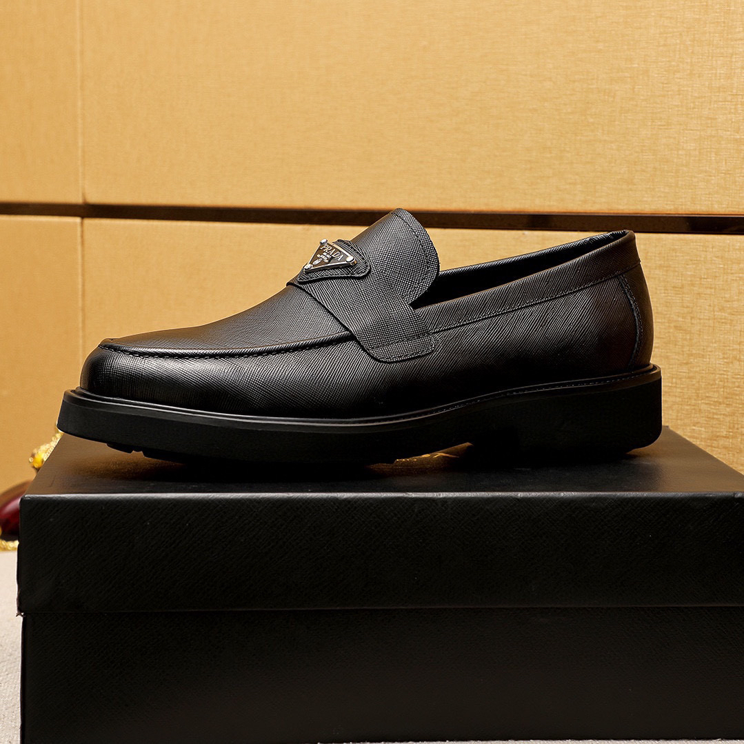 Prada men's leather shoes-56
