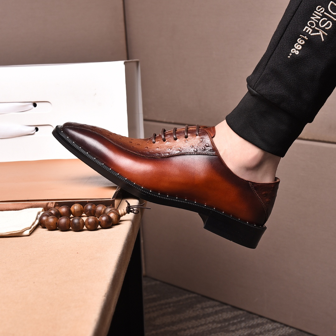 Prada men's leather shoes-72