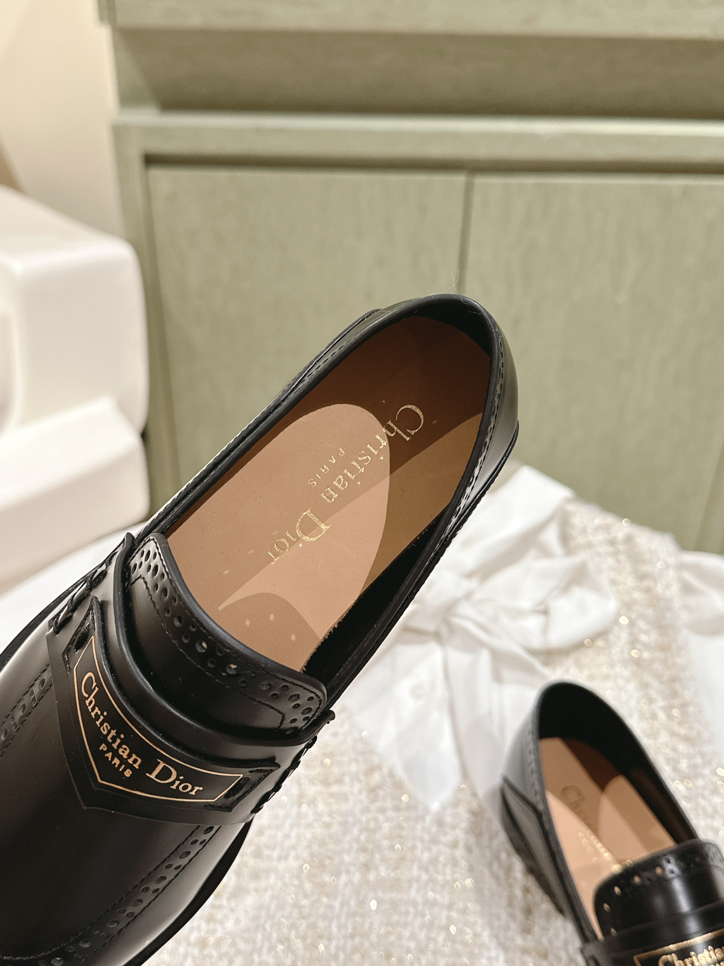 Dior women's leather shoes-19